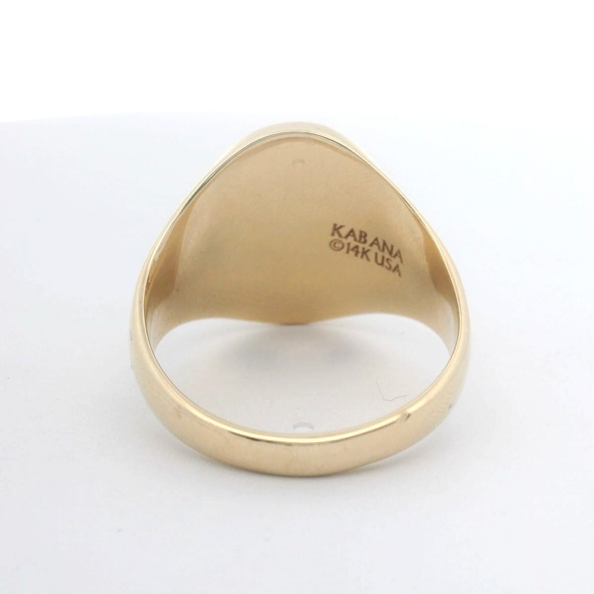 Kabana 14k Yellow Gold and Black Onyx 14.4g Men's Ring Size 12.5 1