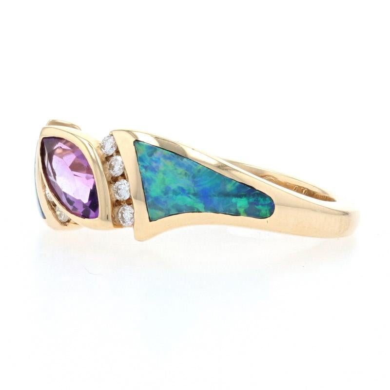 amethyst and opal ring