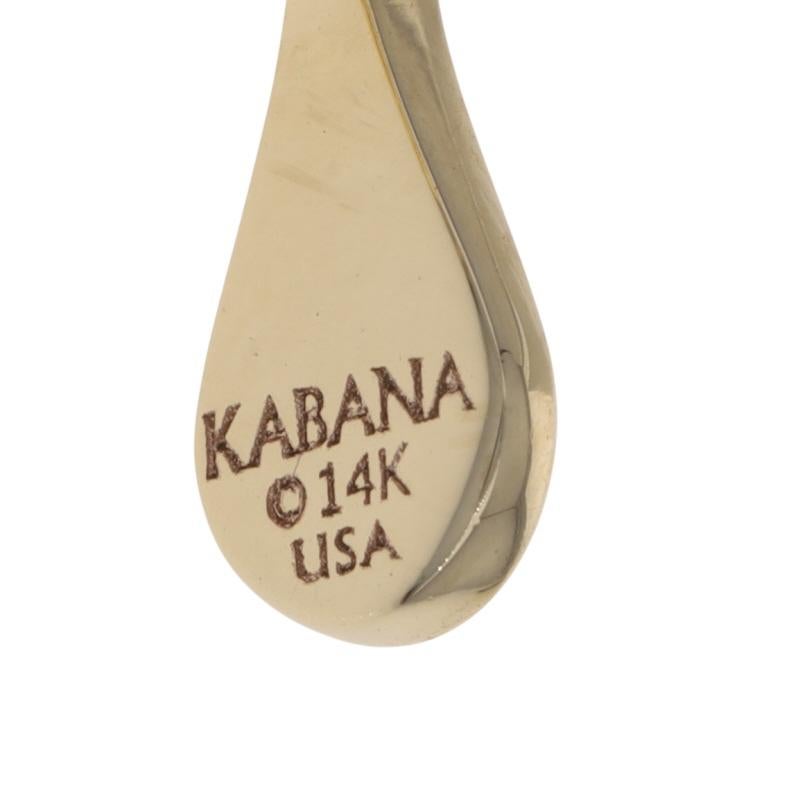 Kabana Boucles d'oreilles pendantes courtes en opale noire et diamant - or jaune 14k incrusté percé Pour femmes en vente