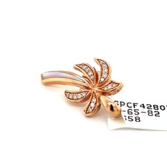 Kabana Diamond Rosa Madreperla in oro rosa 14k Charm a forma di albero delle palme