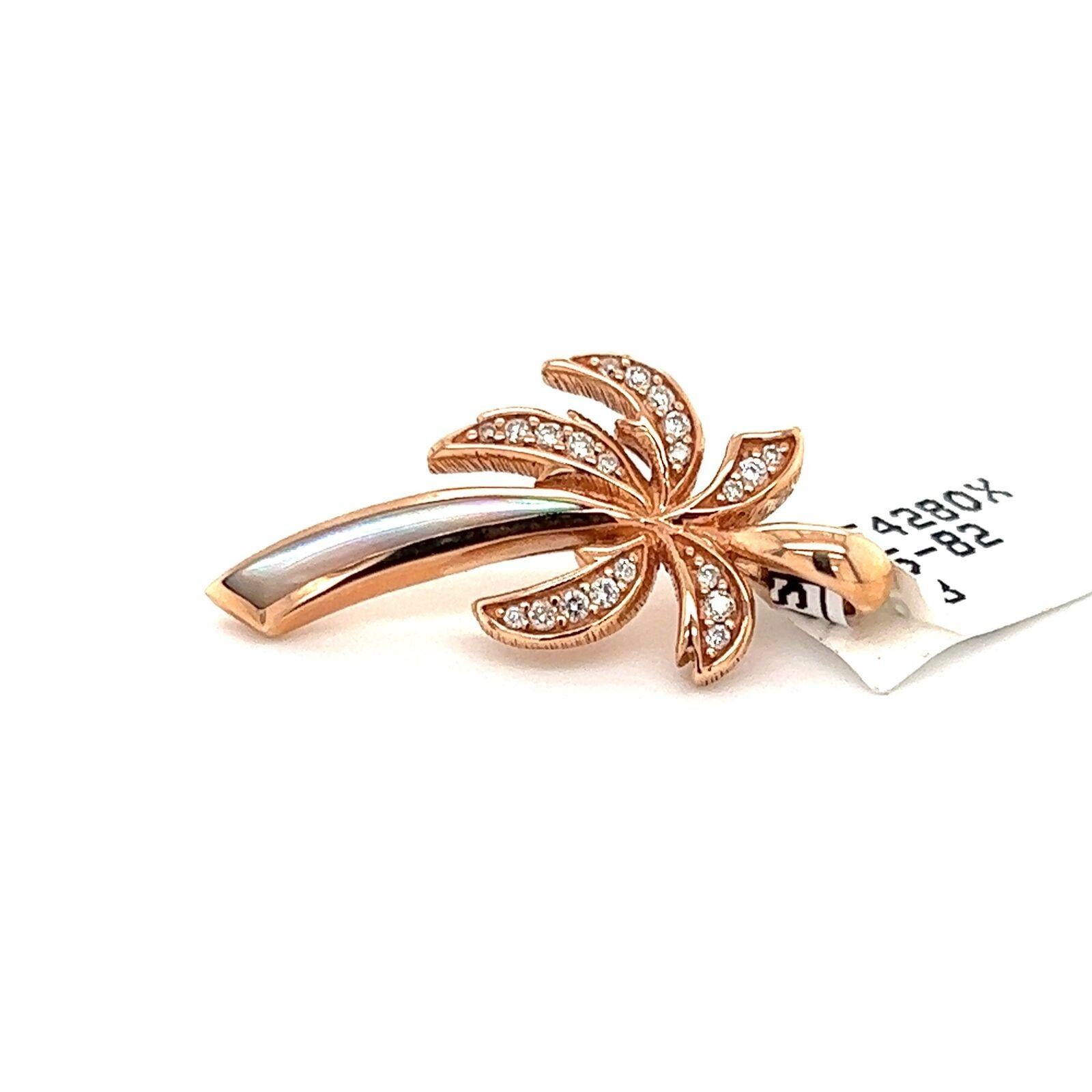 rose gold palm tree necklace