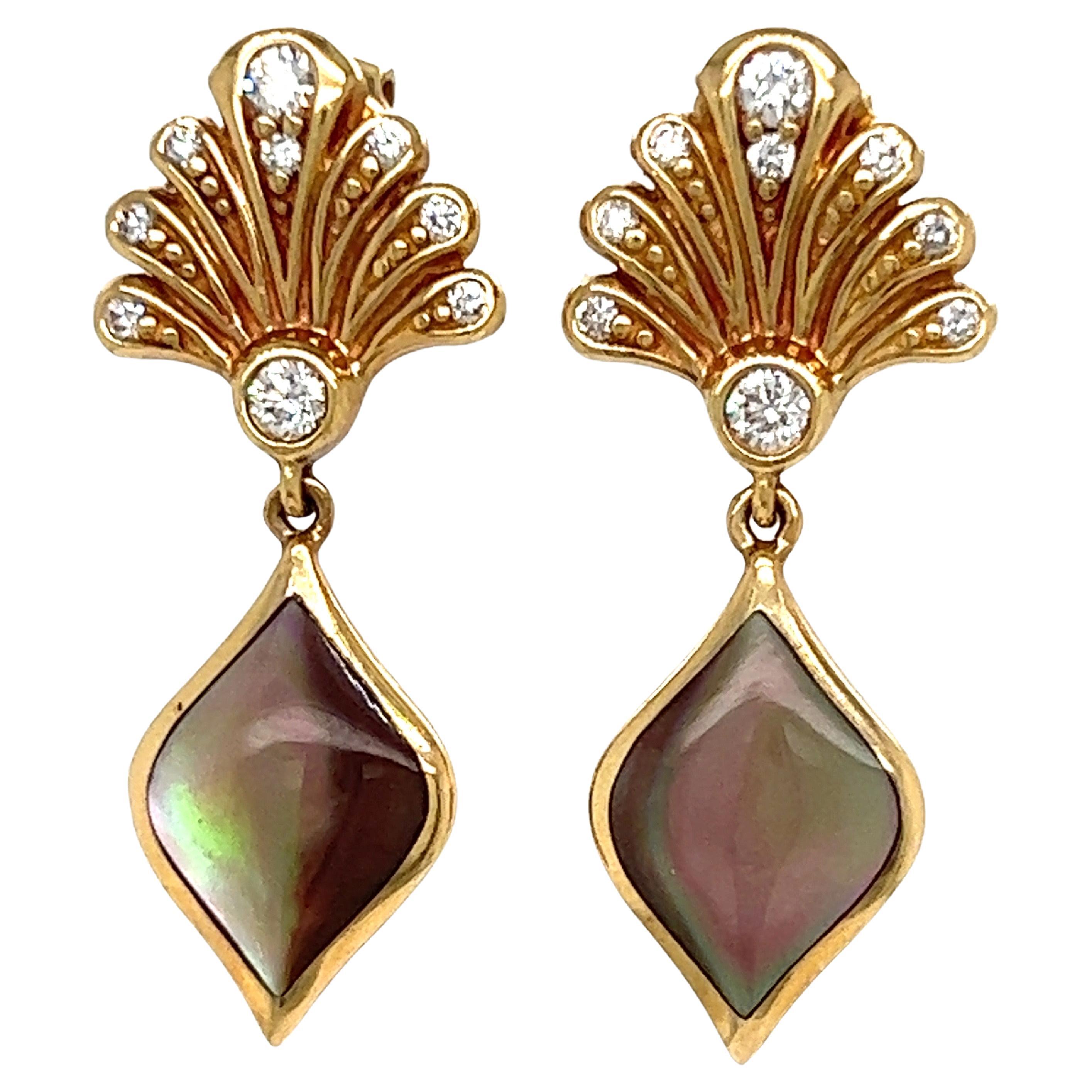 TB Exclusive Black Enamel and Diamond Art Deco Style Earrings For Sale at 1stDibs