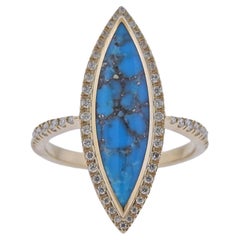 Kabana Gold Kingman Turquoise Diamond Ring
