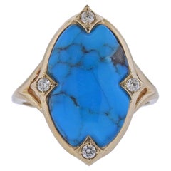 Kabana Gold Kingman Turquoise Diamond Ring