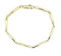 Pulsera de eslabones alargados de oro amarillo de 14 quilates con incrustaciones de madreperla Kabana