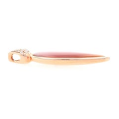 Kabana Mother of Pearl & Diamond Teardrop Pendant Rose Gold 14k Round Brilliant