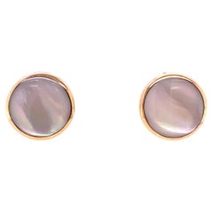 Kabana Mother of Pearl Stud 14k Rose Gold Earring