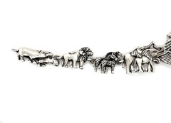 Kabana Noah's Ark Bible Charm Bracelet Sterling Silver Animals