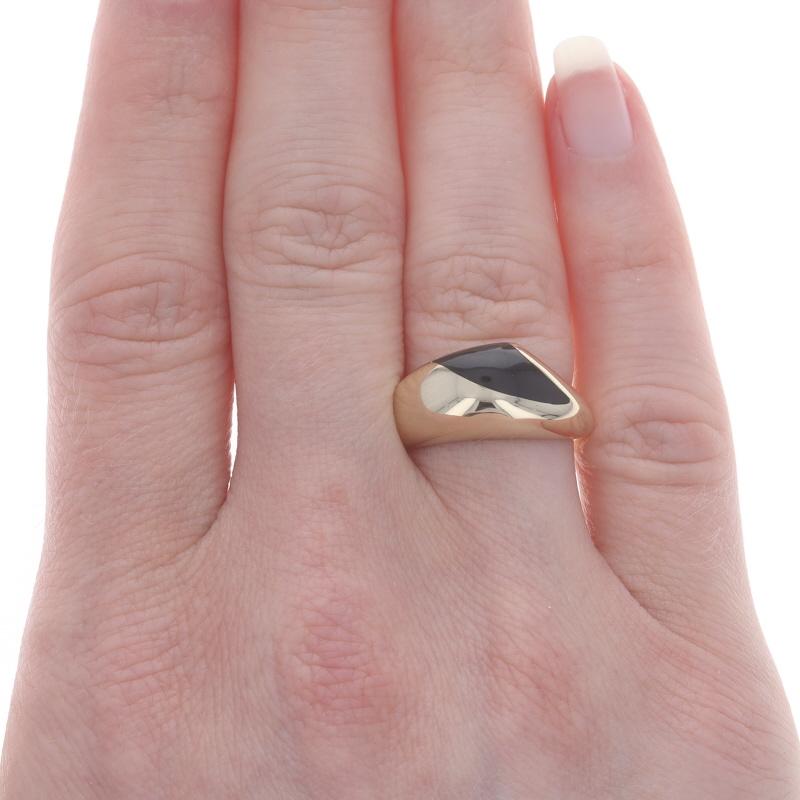 Taille mixte Bague solitaire Kabana en or jaune 14 carats, taille 5 1/2 en vente