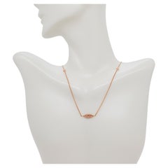 Kabana Pink Mother of Pearl and Diamond Necklace in 14k Rose Gold