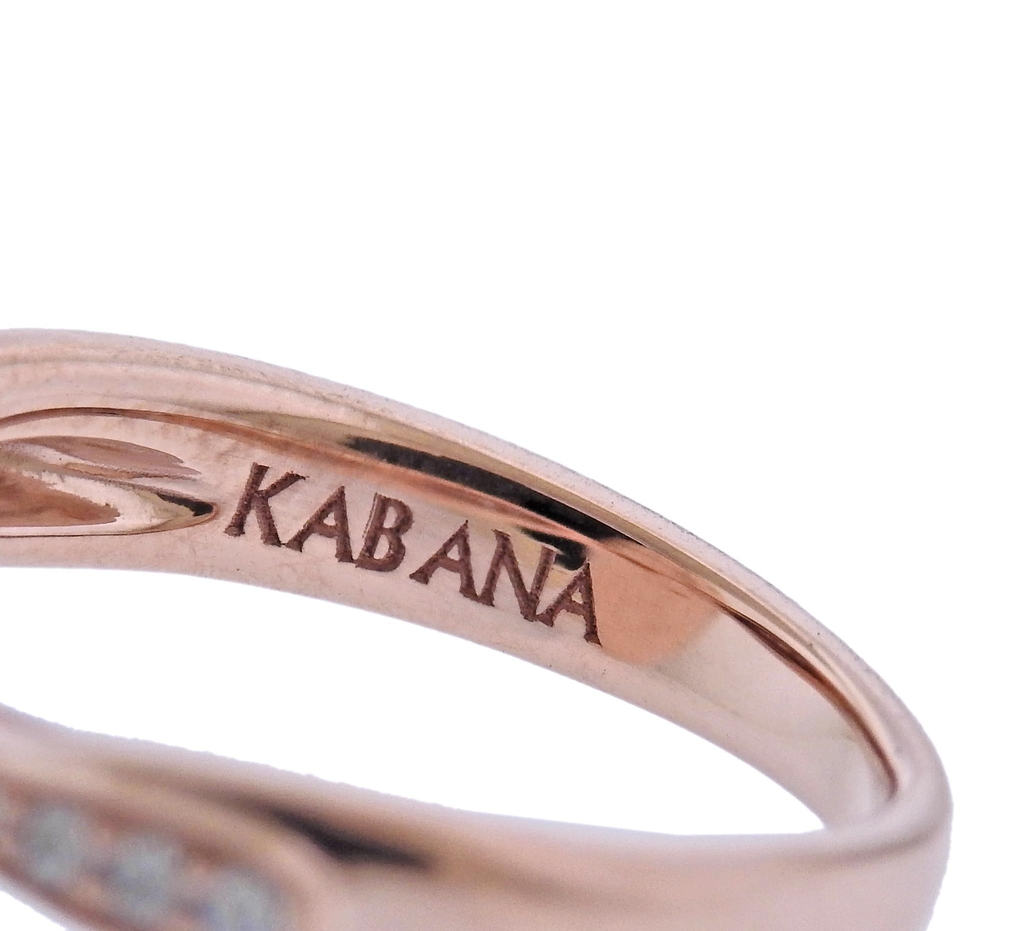 Round Cut Kabana Rose Gold Coral Diamond Ring