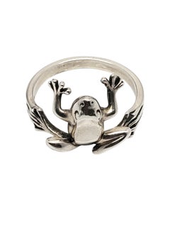 Kabana Anillo Rana Plata de Ley Talla 8 #20844