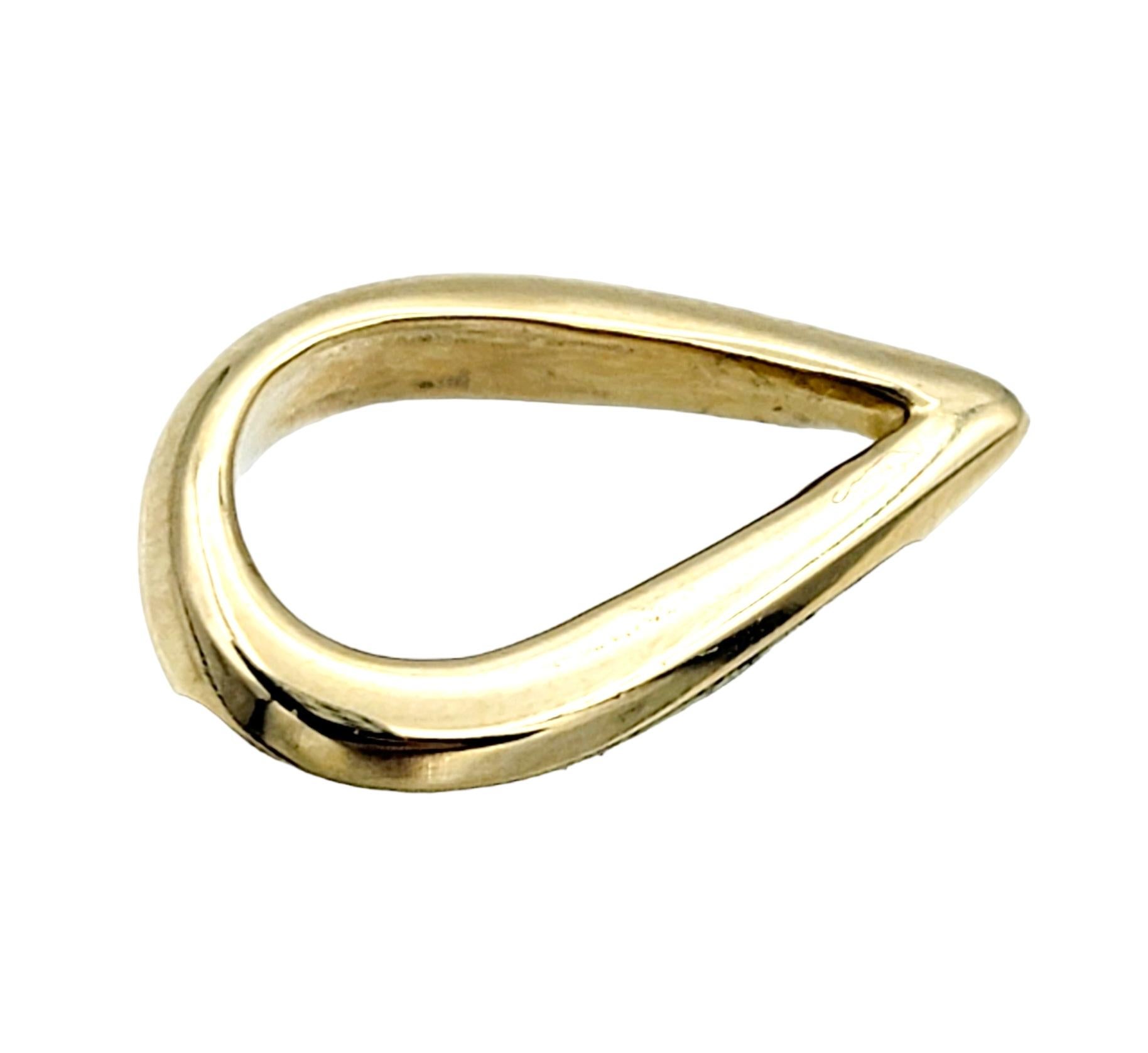 Kabana Tropfenförmiger Perlmutt- Slide-Anhänger aus 14 Karat Gelbgold (Gewalkt)