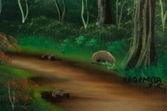 Paesaggio esotico - Quadro di  Kabemba Situna WA - Anni '70