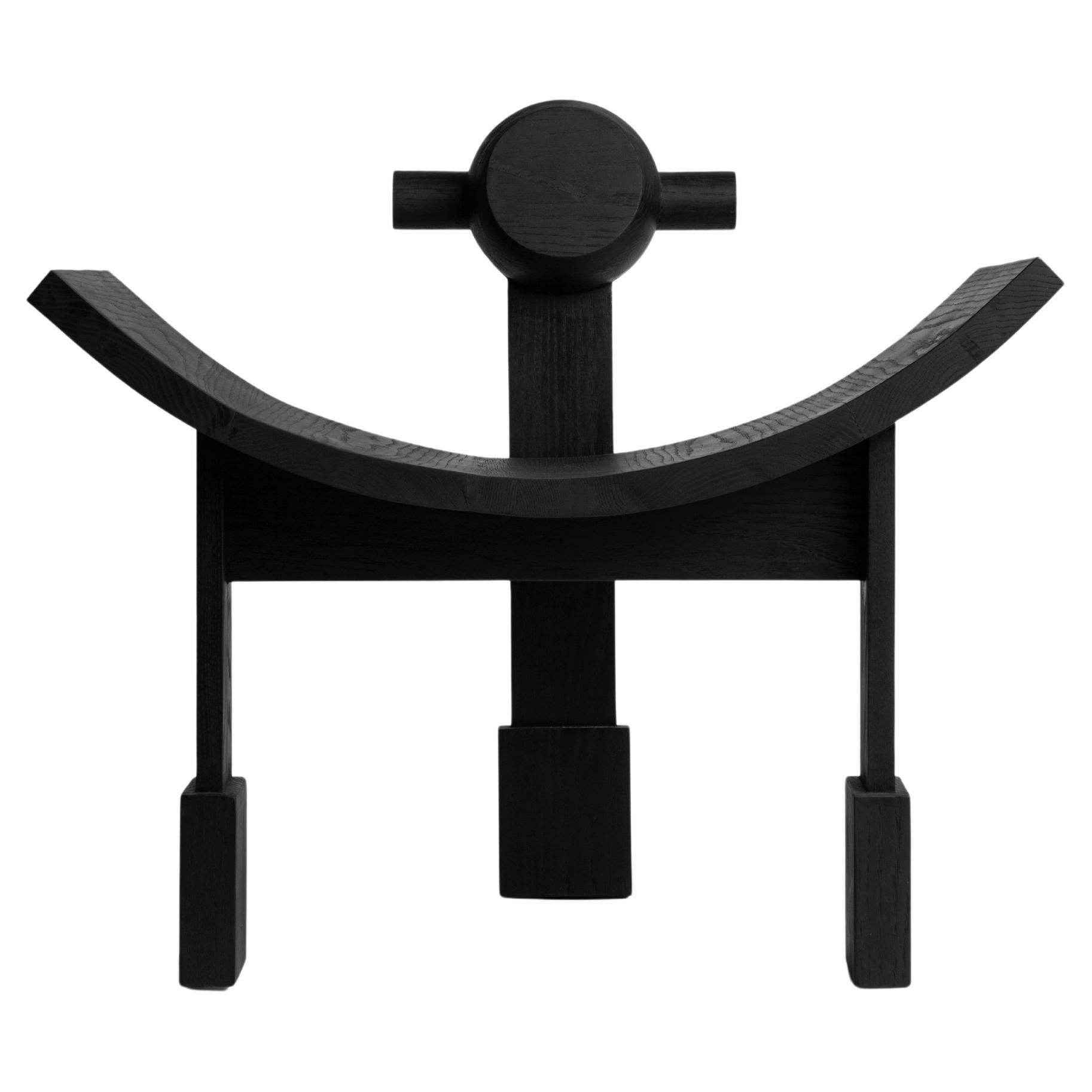 KABIKI Chair in Red Oak with Black Finish by Daniel Couttolenc