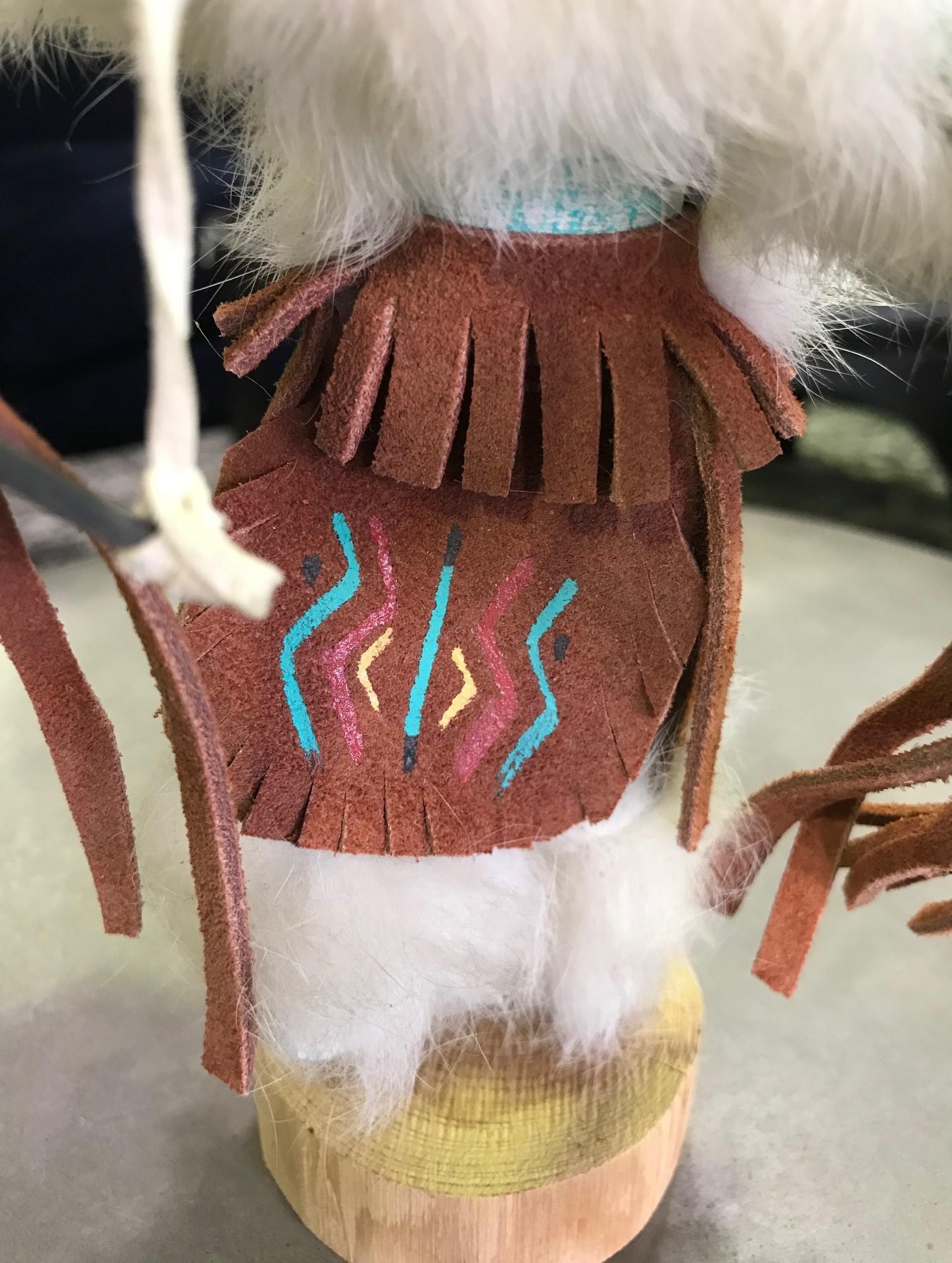 American Kachina Doll Hand Carved Decorated Signed by Artist For Sale