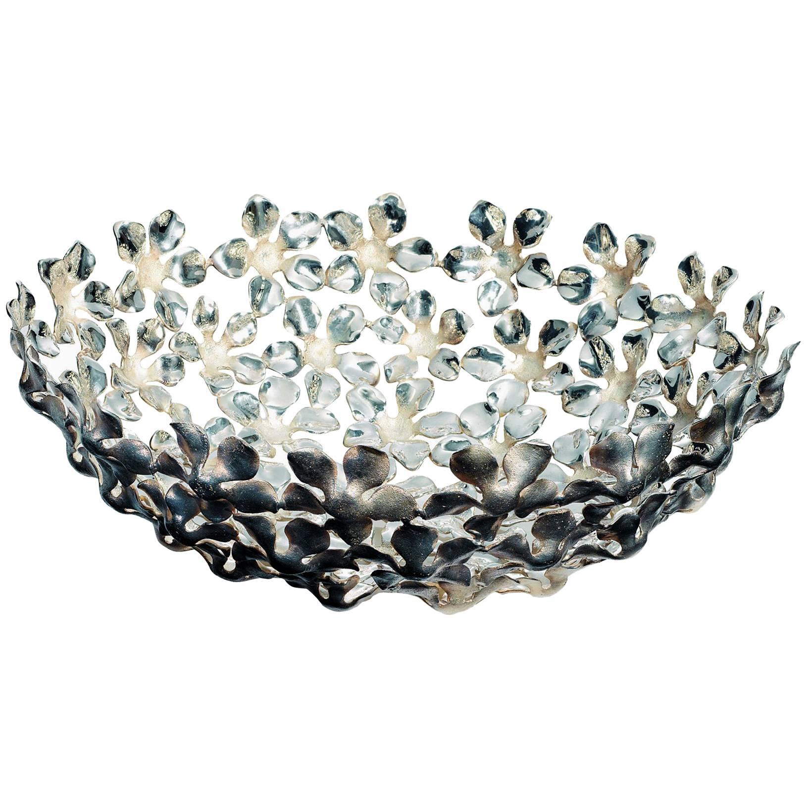 Kachnar Silvered Brass Flower Centrepiece by Mann Singh for Driade For Sale