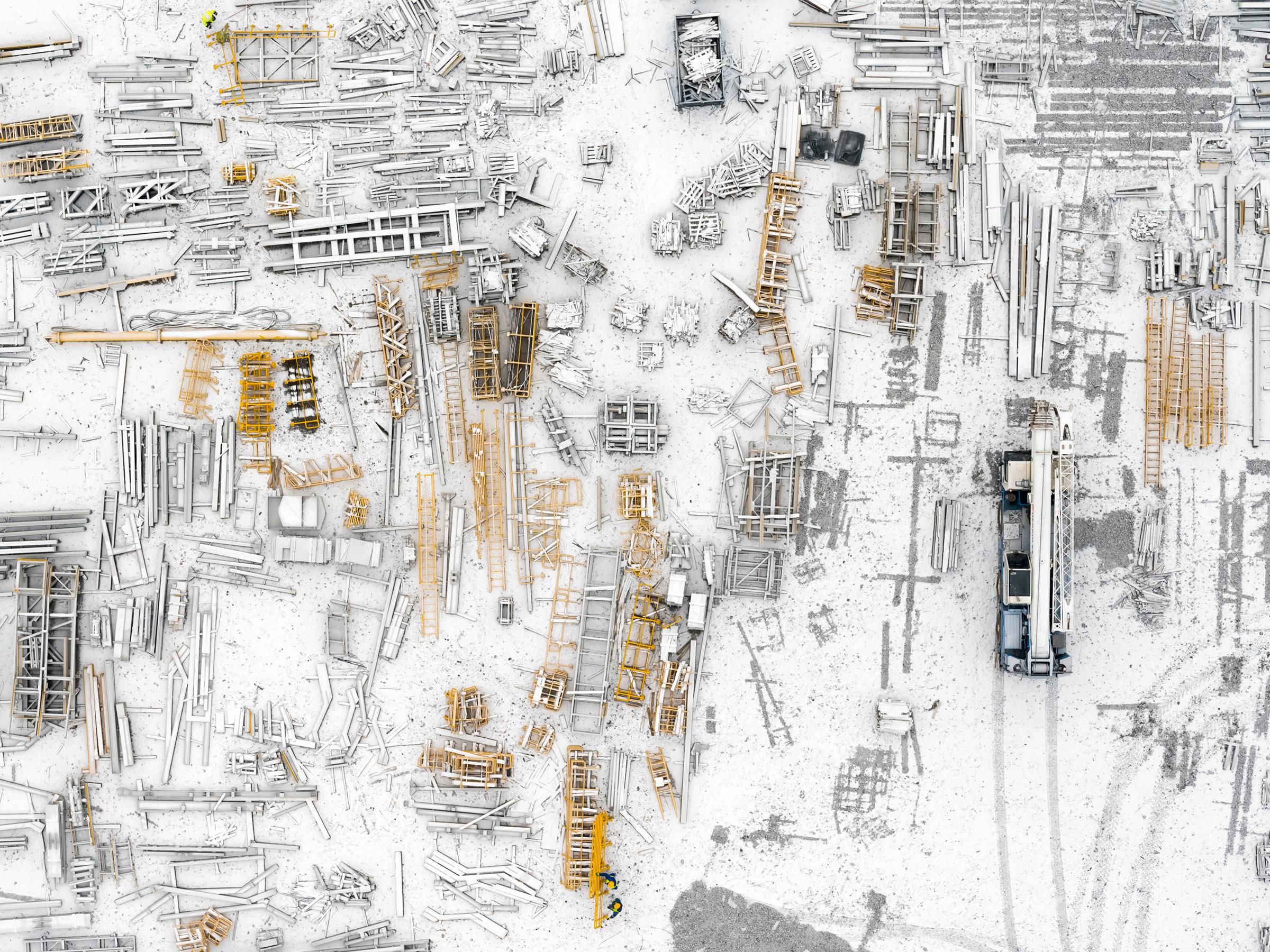Abstract Photograph Kacper Kowalski - Profondeur de l'hiver #55, photographie de paysage aérienne abstraite