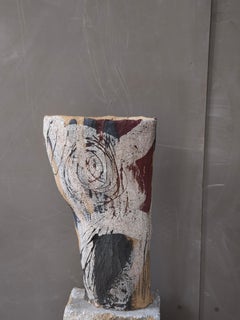 kad 32 by asterisque. Hand-Crafted Organic Stoneware Vase, Spain, New