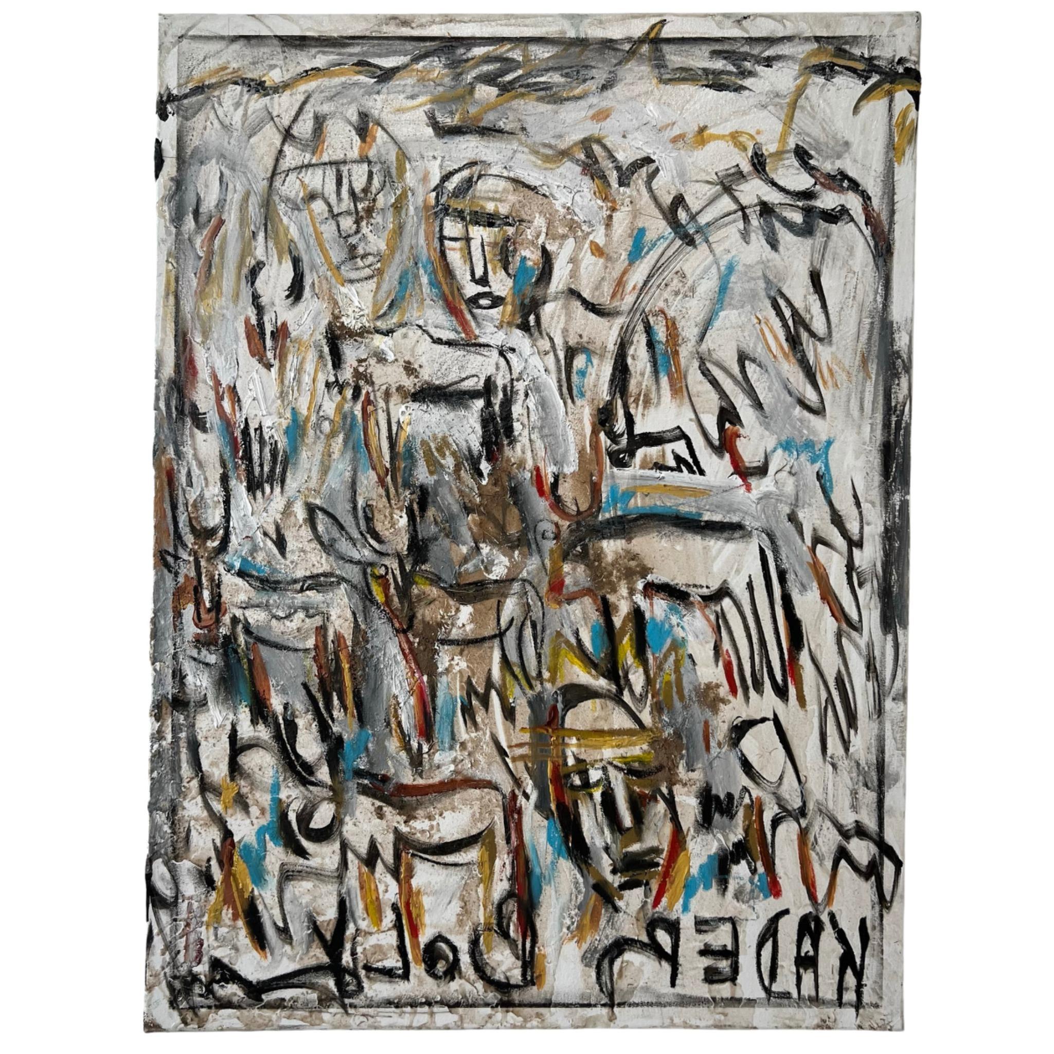 Figurative Painting di Kader Boly  - Tempesta di polvere