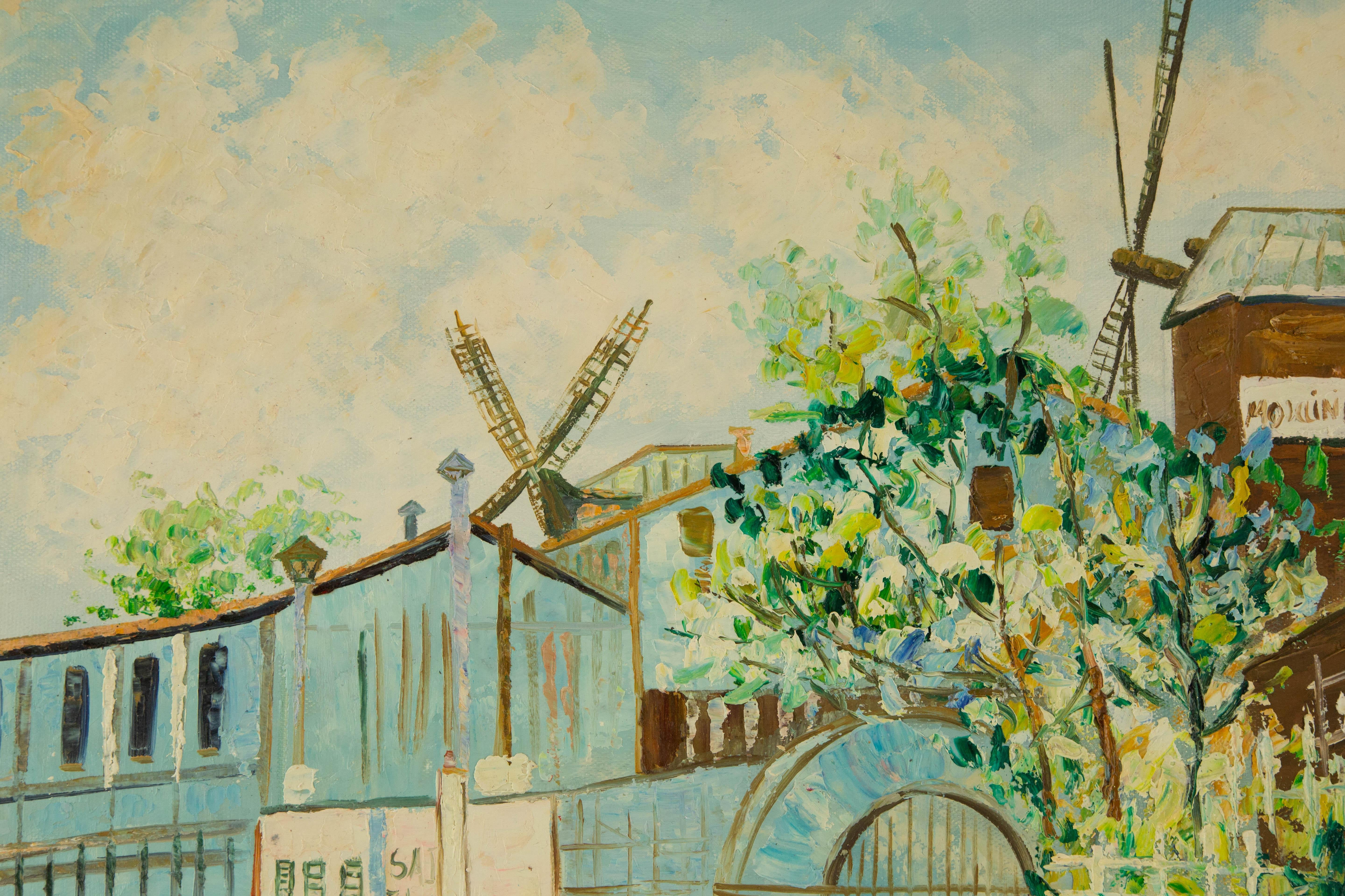 Impressionistisches Original-Ölgemälde „Sunday Street“ von KaDi Pan, KaDi Pan im Angebot 1