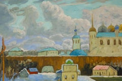 KaDi Pan Landscape Original Oil On Canvas "Above The River"