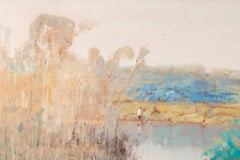 KaDi Pan Landscape Original Oil On Canvas "Jiangnan Charm- Reeds"