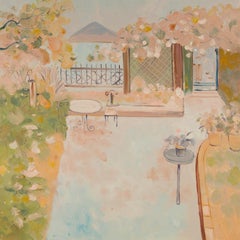 KaDi Pan Paesaggio Pittura a olio originale "Piccolo Giardino
