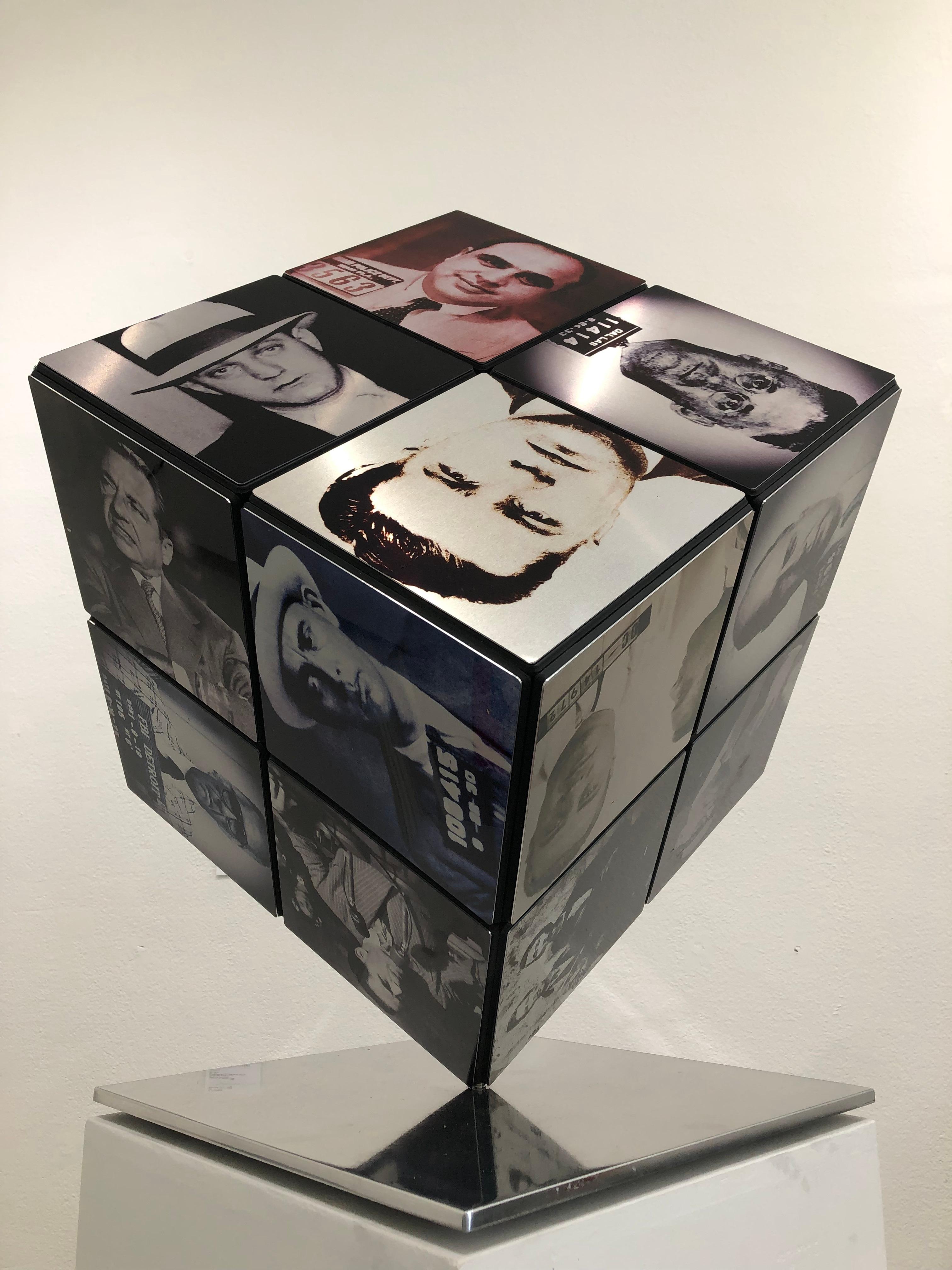 Rubik's Cube Gangsters - Sculpture by Kadir Lopez