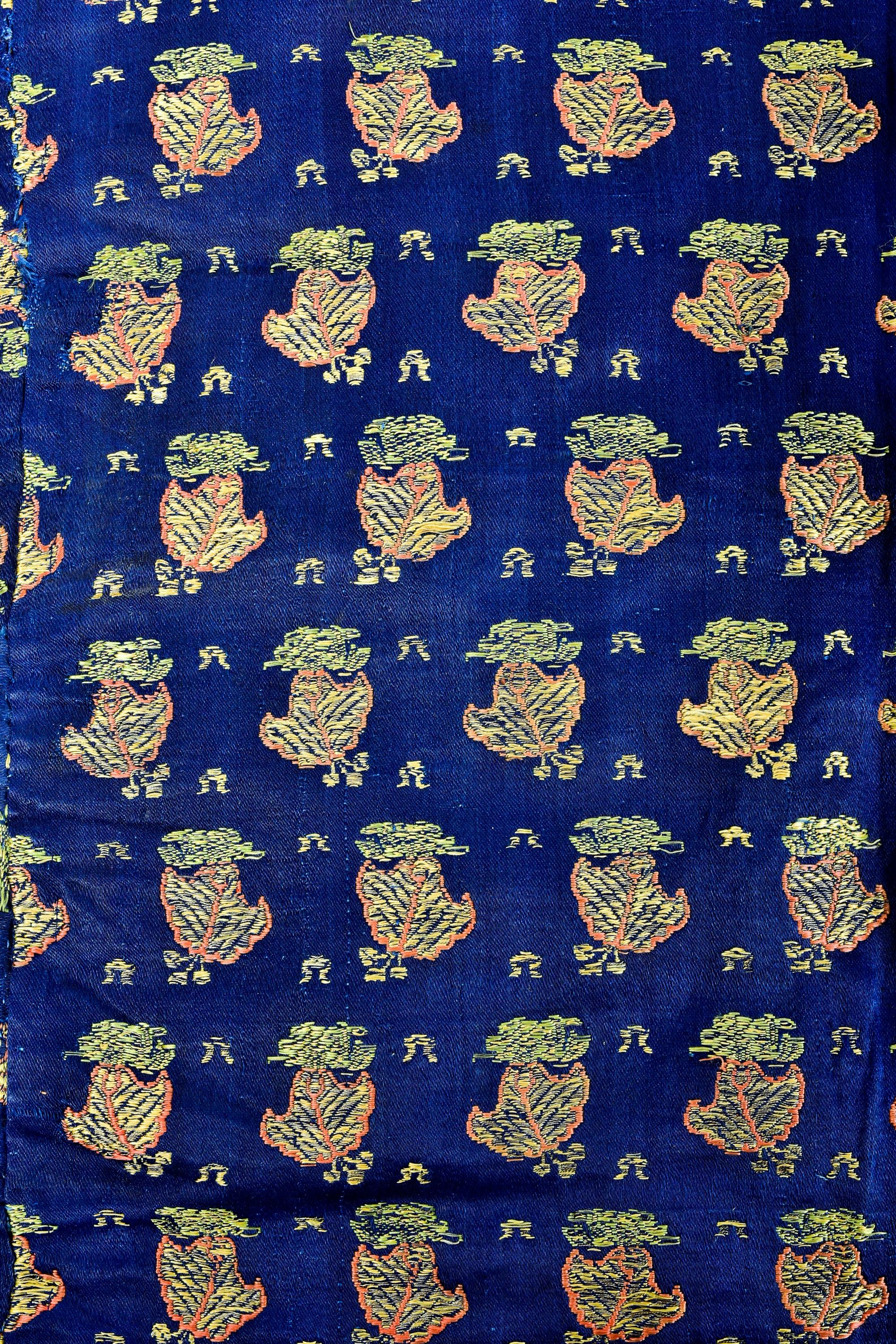 A Persian Jacket in Brocaded Lampas and Printed cotton lining  Kadjar 19th c 2