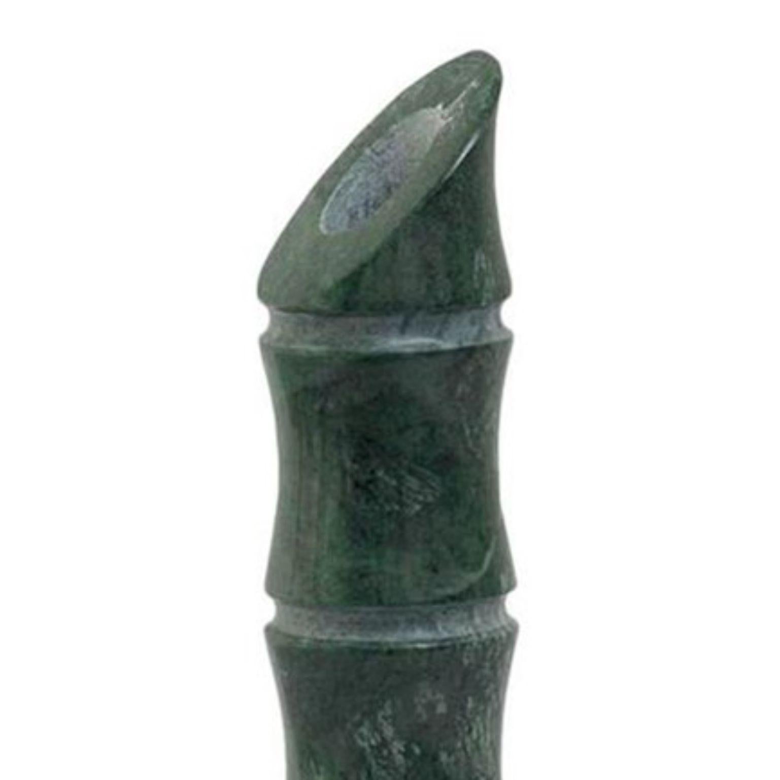 Kadomatsu vase large by Michele Chiossi
Jap Vegetation Collection
Dimensions: 5.5 x 30 cm
Materials: Verde Guatemala

A zigzag line defines the illusory border between art and design. Chiossi crosses it entirely by creating a collection of
