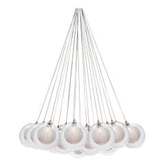 Kadur Drizzle 19 Cluster, Six Inch Blown Glass Livingroom Chandelier by Shakuff