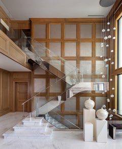 Kadur Drizzle 19 Mixed Blown Glass Foyer or Entryway Chandelier by Shakuff