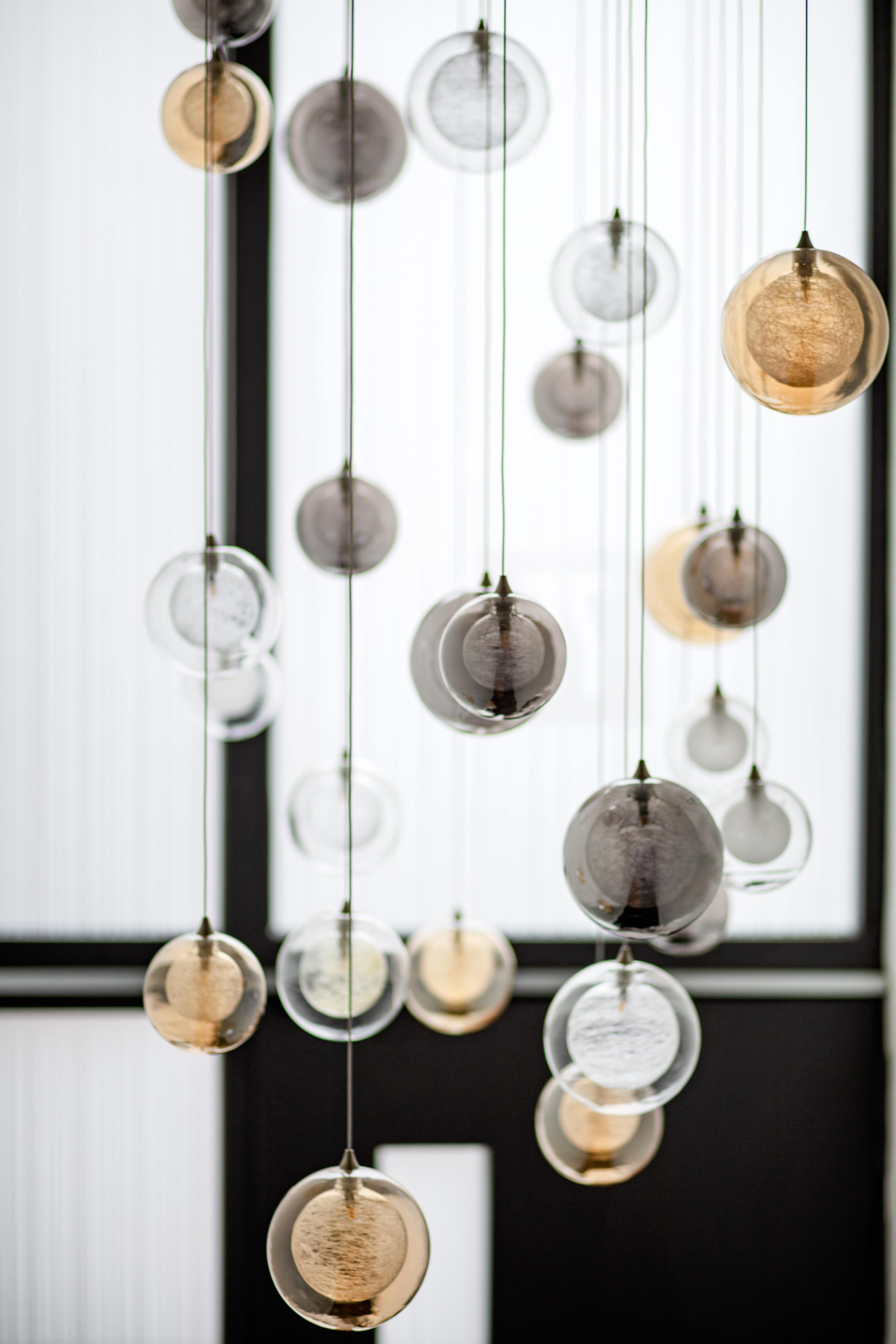 glass dining room chandelier