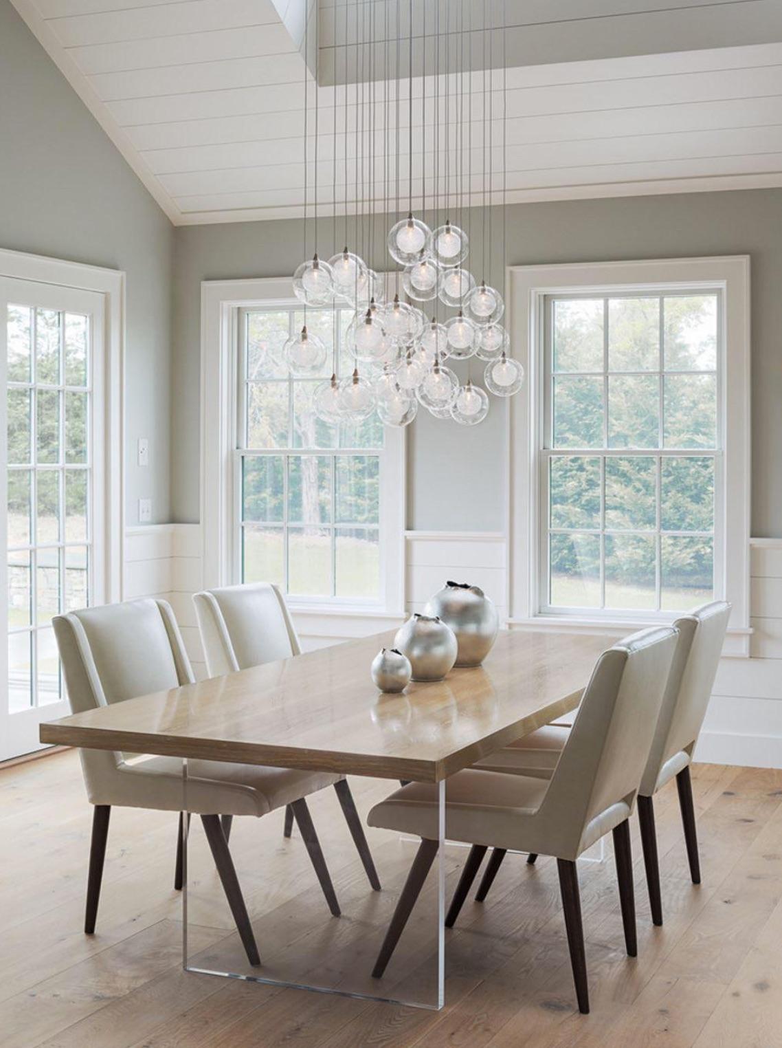 Kadur Drizzle 22, Mixed Blown Glass Pendant Dining Room Chandelier by Shakuff In New Condition In Westport, CT