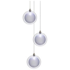 Kadur Frost 3, 5" Blown Glass Pendant Bedside Chandelier by Shakuff