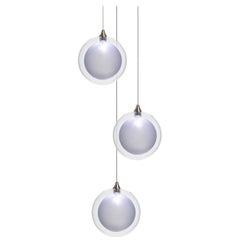 Kadur Frost 3, 6" Blown Glass Pendant Bedside Chandelier by Shakuff