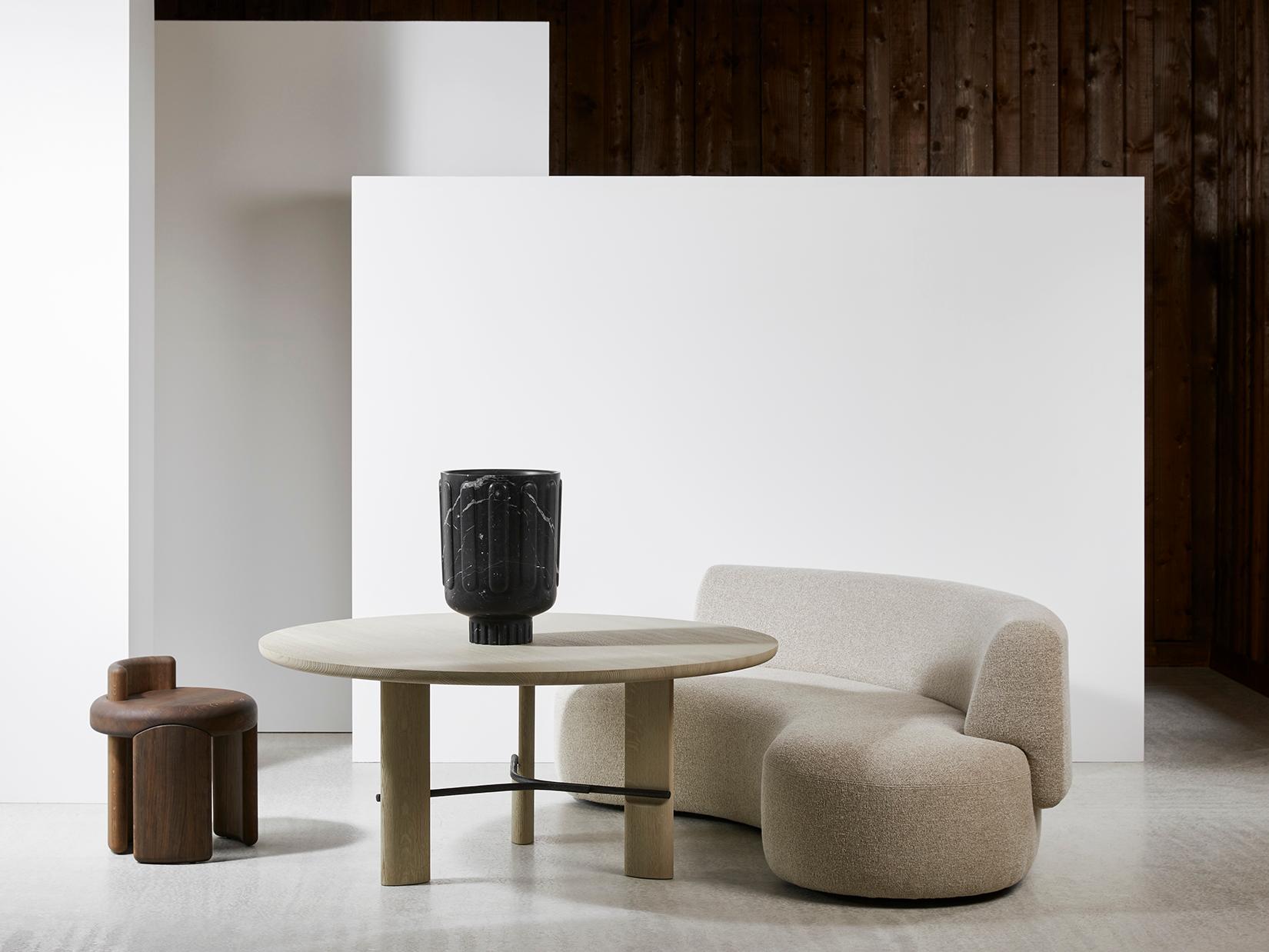 Kafa stool in Oak In New Condition For Sale In PARIS, FR