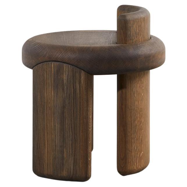 Kafa stool in Oak For Sale
