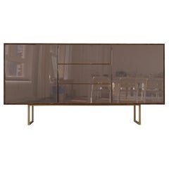 Minimalist Kafe Bronze Mirror Sideboard by Caffe Latte