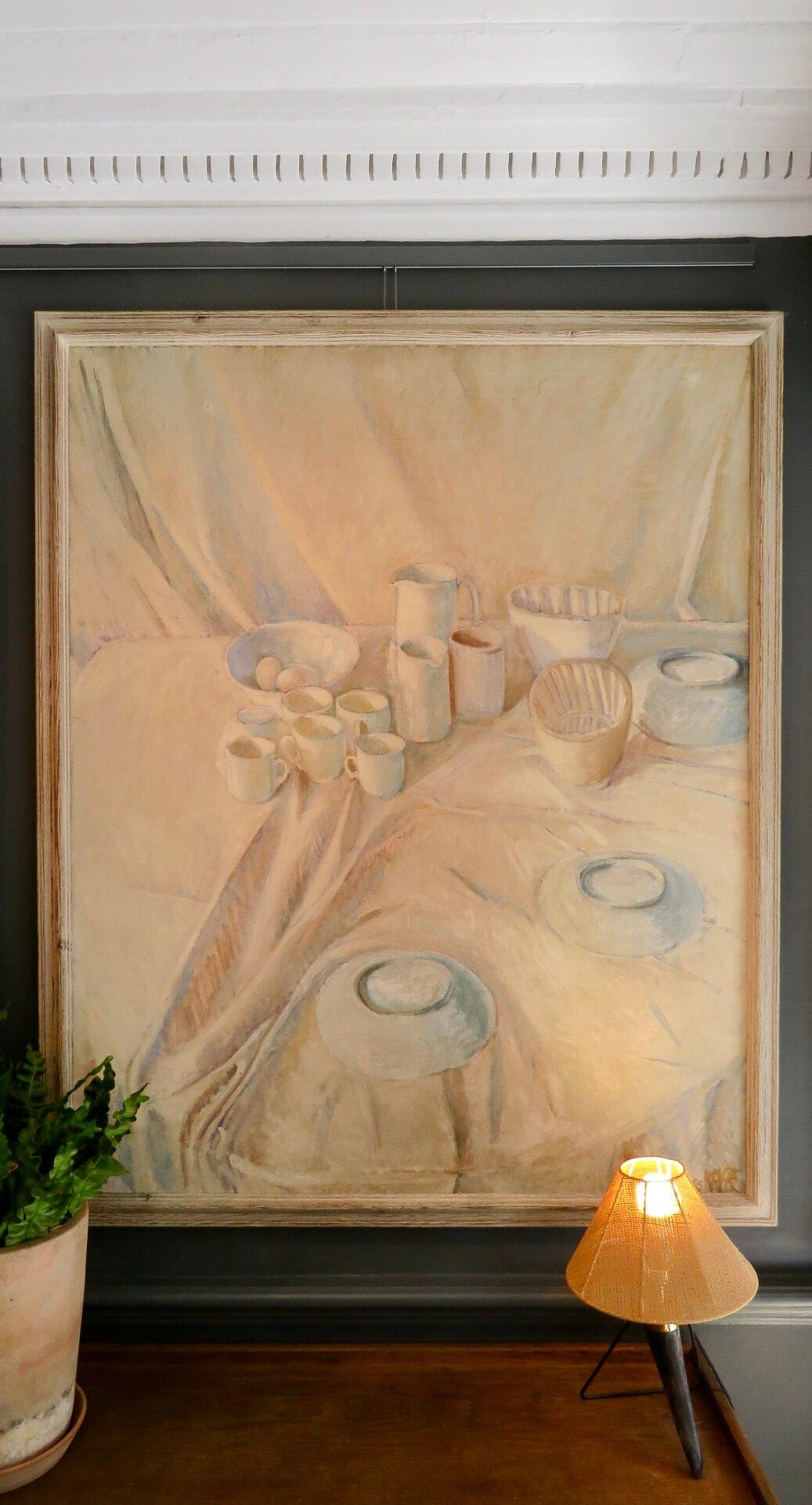 ORIGINAL 60's large OIL PAINTING BY AMERICAN PAINTER & DESIGNER KAFFE FASSETT 3