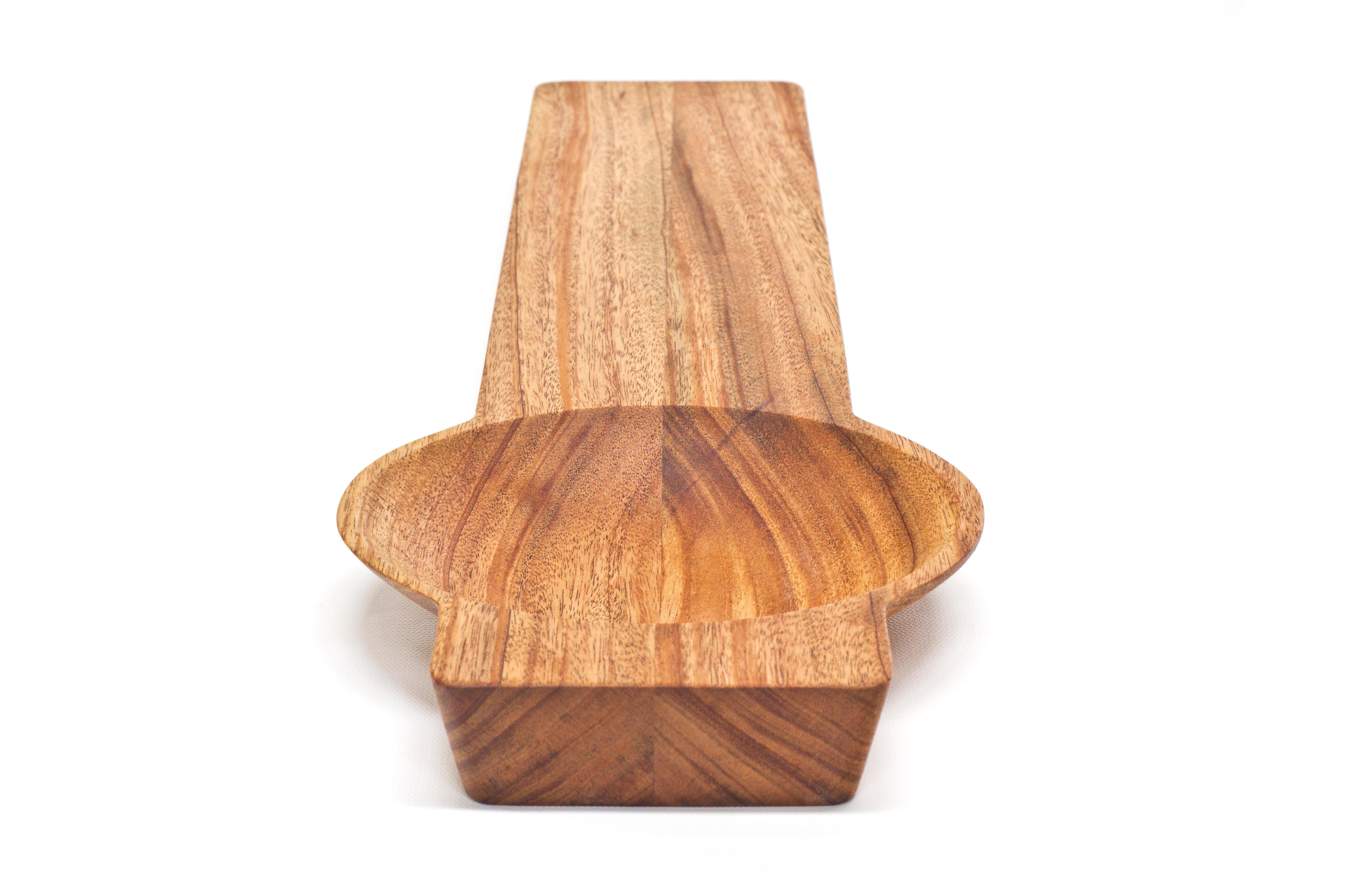 Modern Kafi 1 Cheese Board in Oiled Mahogany, Martin Leugers & Tricia Wright for Wooda For Sale