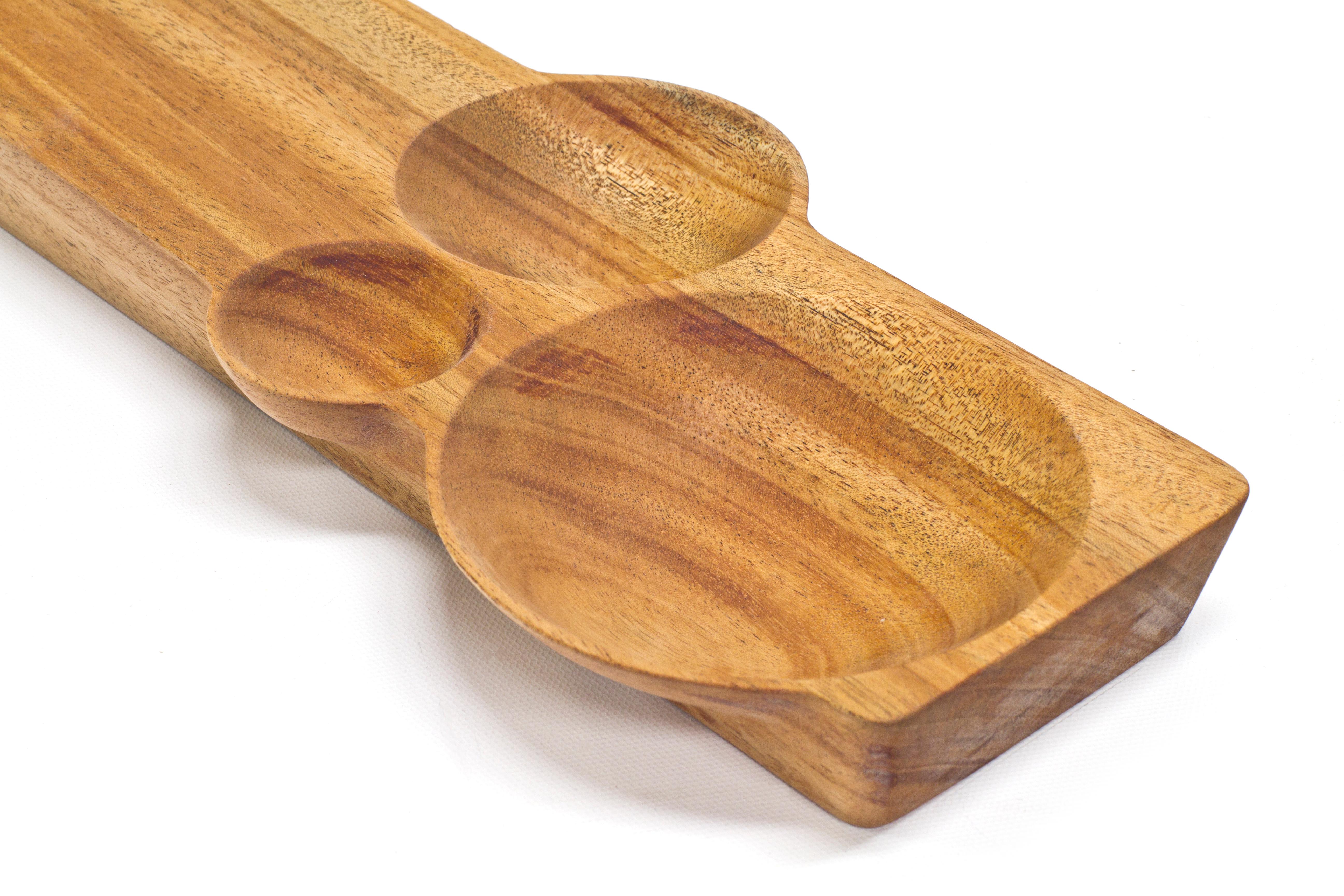 Contemporary Kafi 3 Cheese Board in Oiled Mahogany, Martin Leugers & Tricia Wright for Wooda For Sale