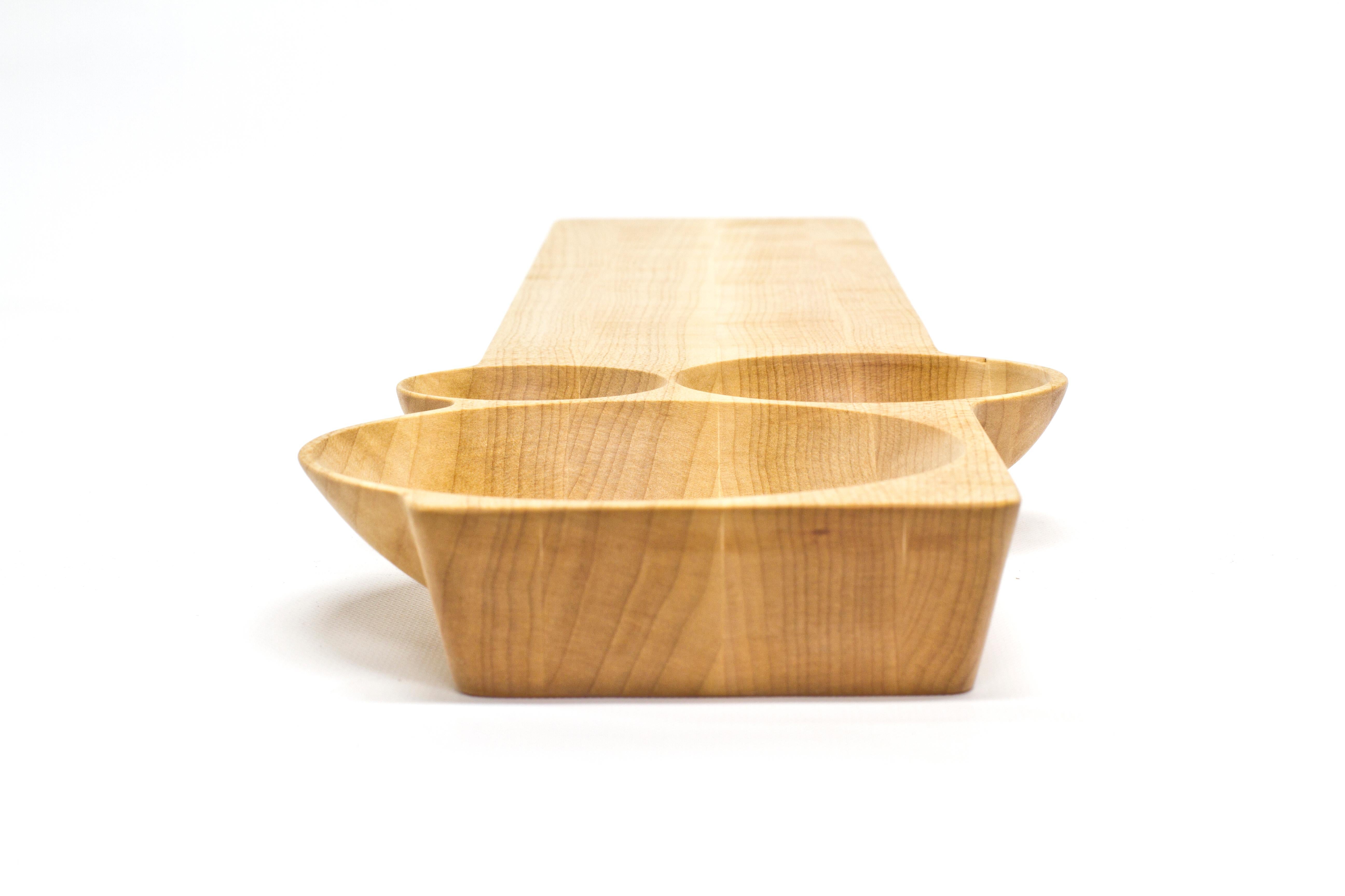 Modern Kafi 3 Cheese Board in Oiled Maple by Martin Leugers & Tricia Wright for Wooda For Sale