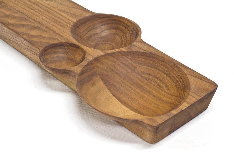 Contemporary Kafi 3 Cheese Board in Oiled Walnut by Martin Leugers & Tricia Wright for Wooda For Sale