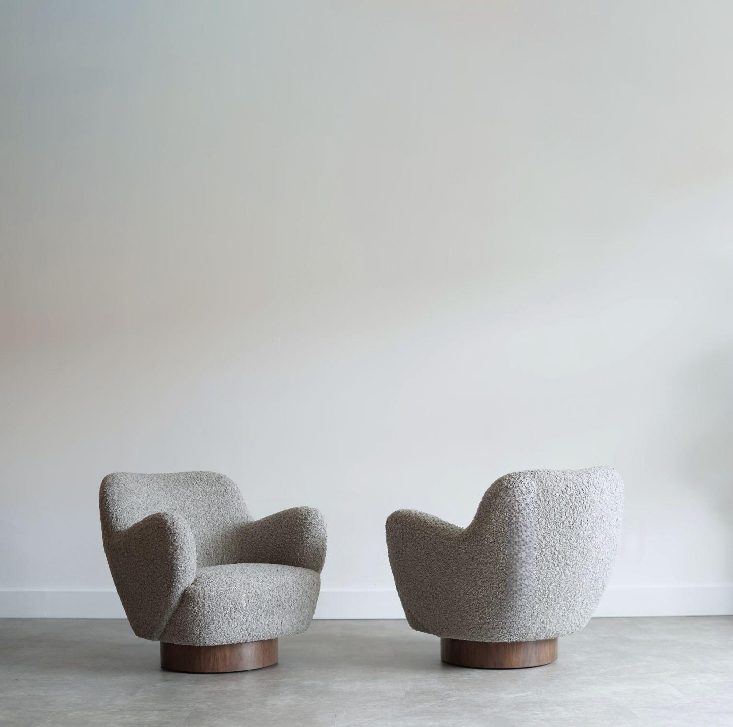 American Kagan-Dreyfuss Swivel Chairs, Model 100A, by Vladimir Kagan, C. 1960s For Sale