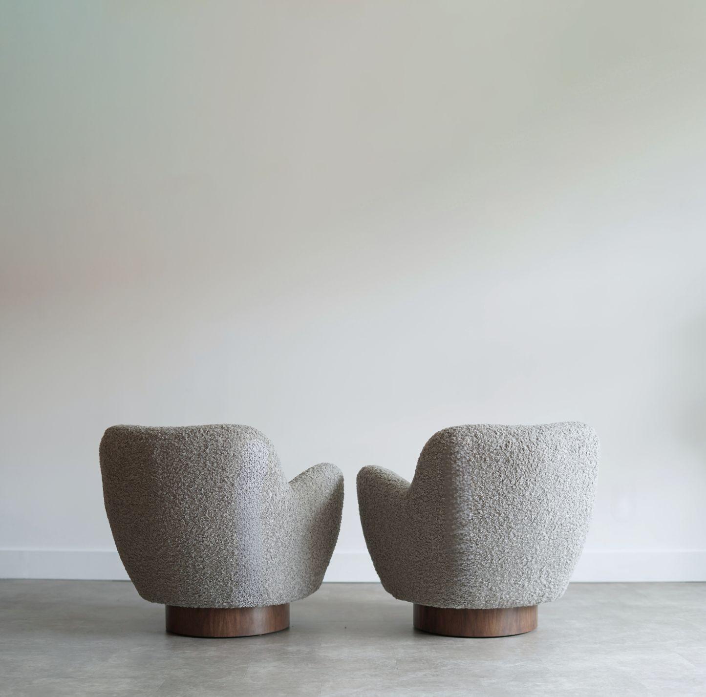 20th Century Kagan-Dreyfuss Swivel Chairs, Model 100A, by Vladimir Kagan, C. 1960s For Sale