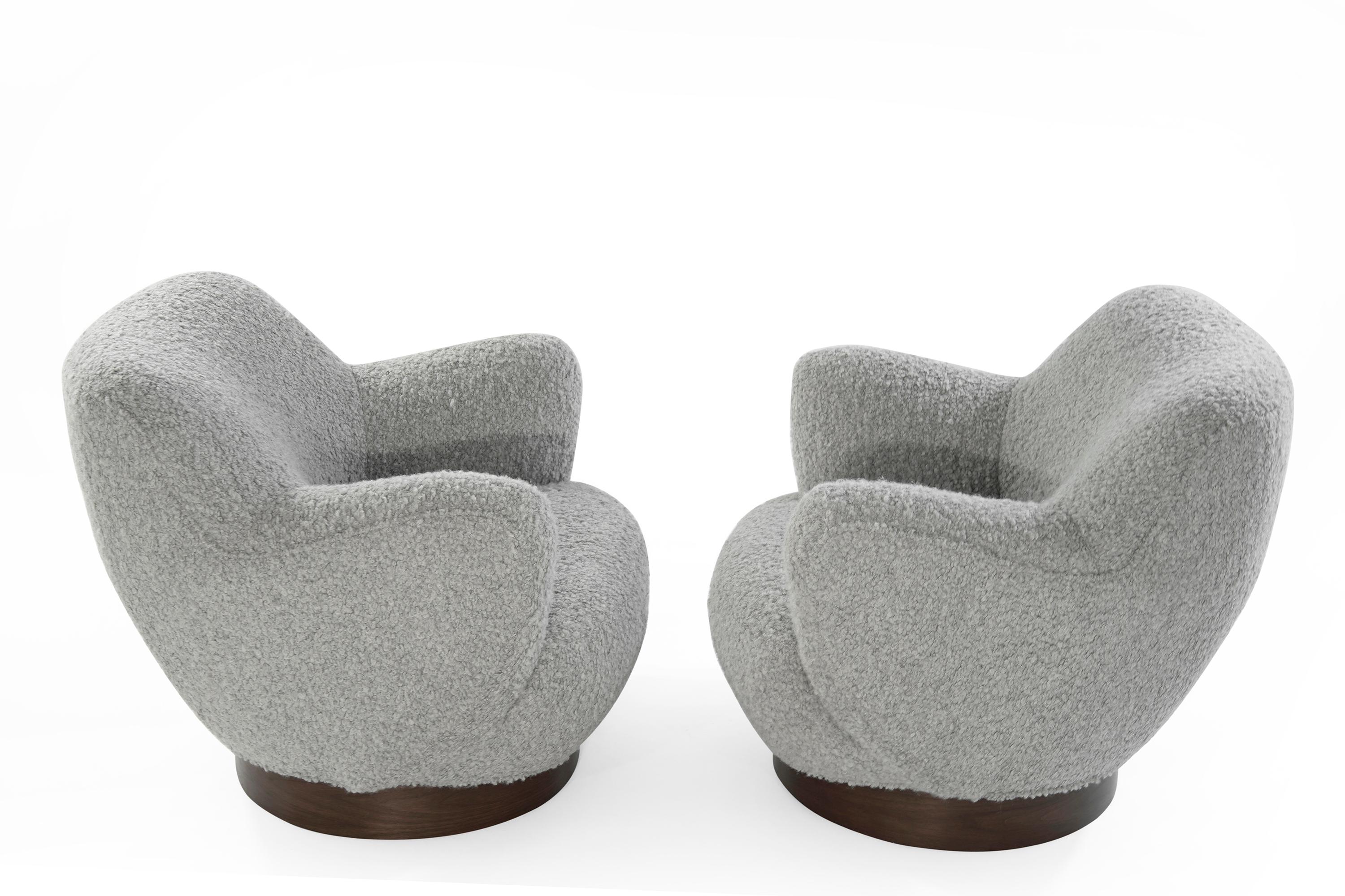 Mid-Century Modern Kagan-Dreyfuss Swivel Chairs, Model 100A, by Vladimir Kagan, circa 1960s