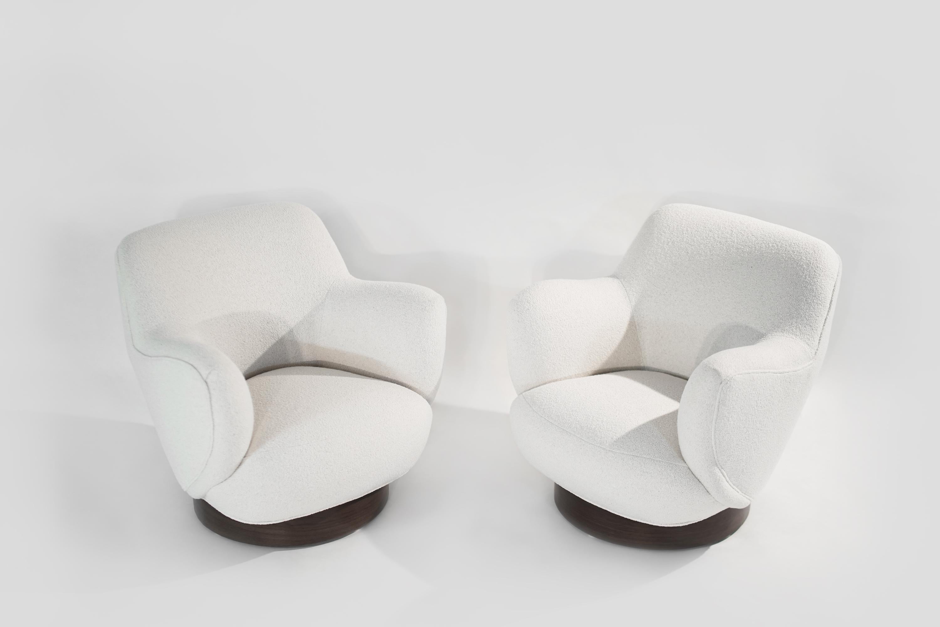 Mid-Century Modern Kagan-Dreyfuss Swivel Chairs, Model 100A, by Vladimir Kagan