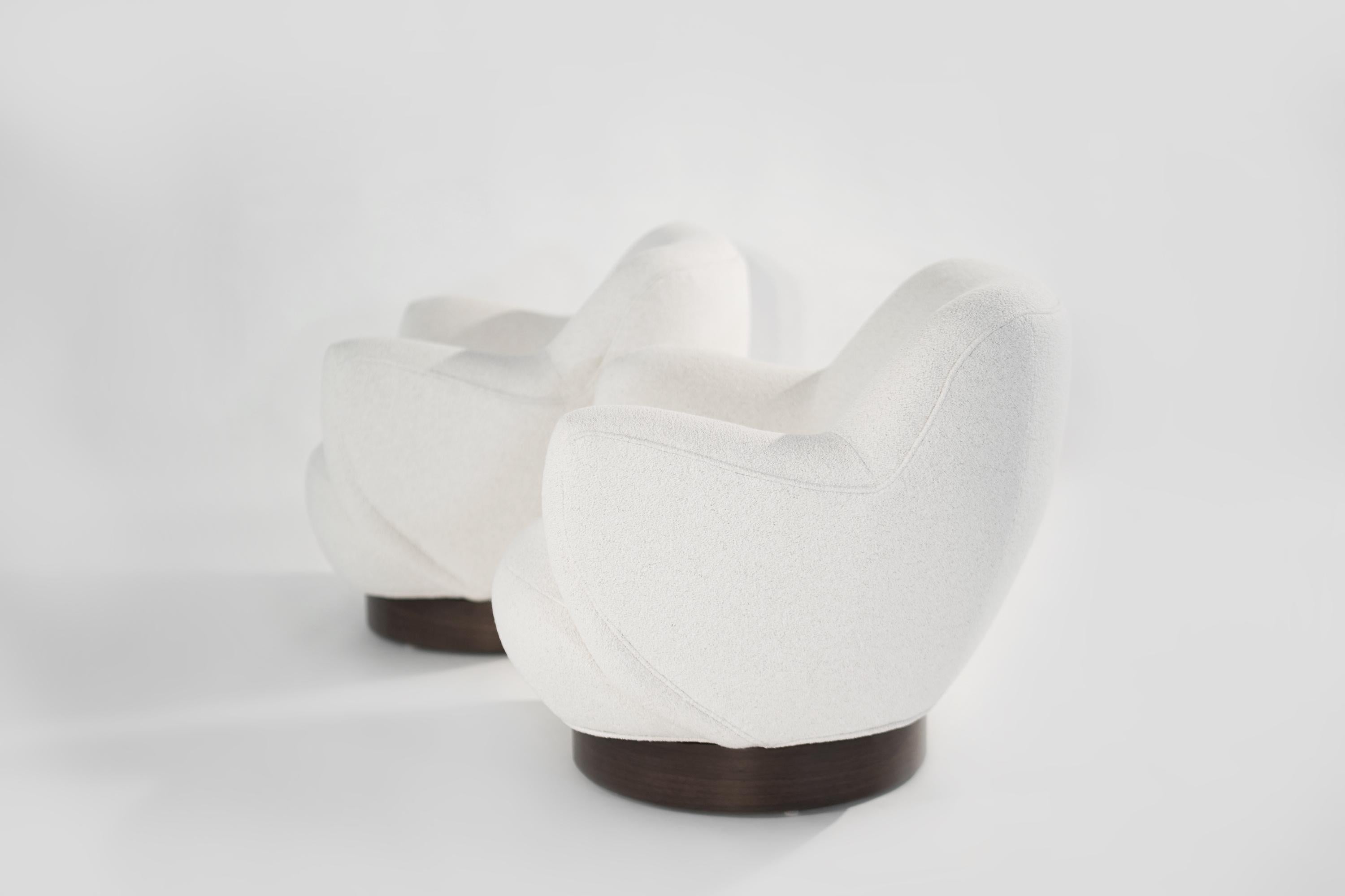 Walnut Kagan-Dreyfuss Swivel Chairs, Model 100A, by Vladimir Kagan